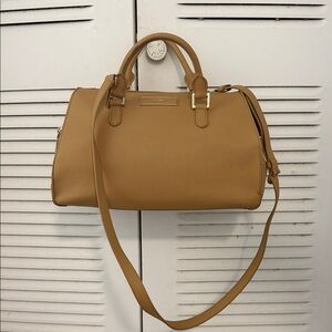 DKNY Camel Leather Satchel #067
